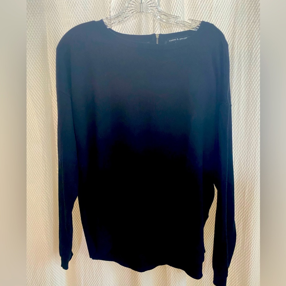 Women’s black crew neck sweater
